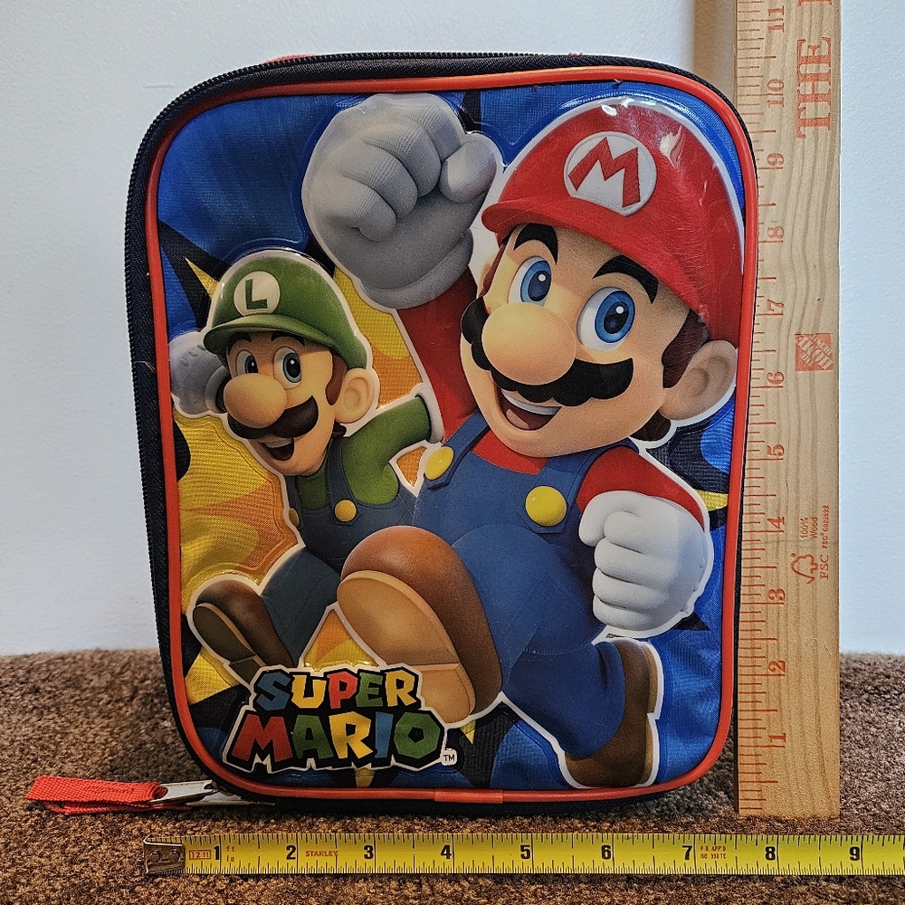 Nintendo Super Mario Bros Brothers Luigi Insulated Zipper Lunch Tote Bag